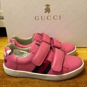 Kids Gucci Leather Ace Sneakers size 30